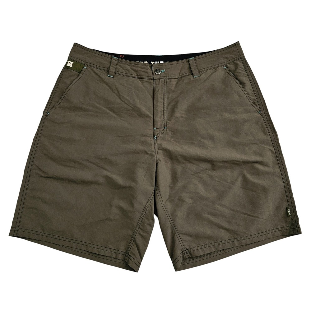 Howler Bros (Mens Size 38) Horizon Hybrid Shorts 10" Inseam Green Brown Outdoor